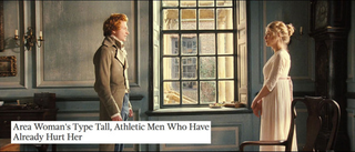 Illustration for article titled Pride And Prejudice 2005 + Onion headlines = one totally endearing meme